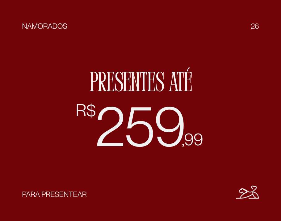 Banner tendencia - Presentes até 259,99